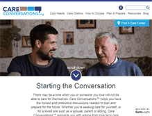 Tablet Screenshot of careconversations.org